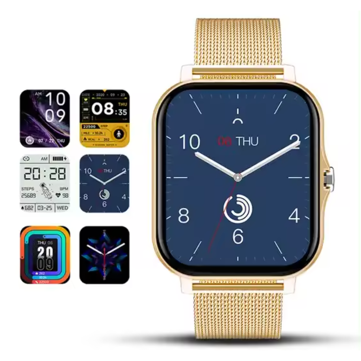 Women's Smartwatch with GPS Fitness Tracking Touch Screen Display and Mesh Metal Band - Image 4