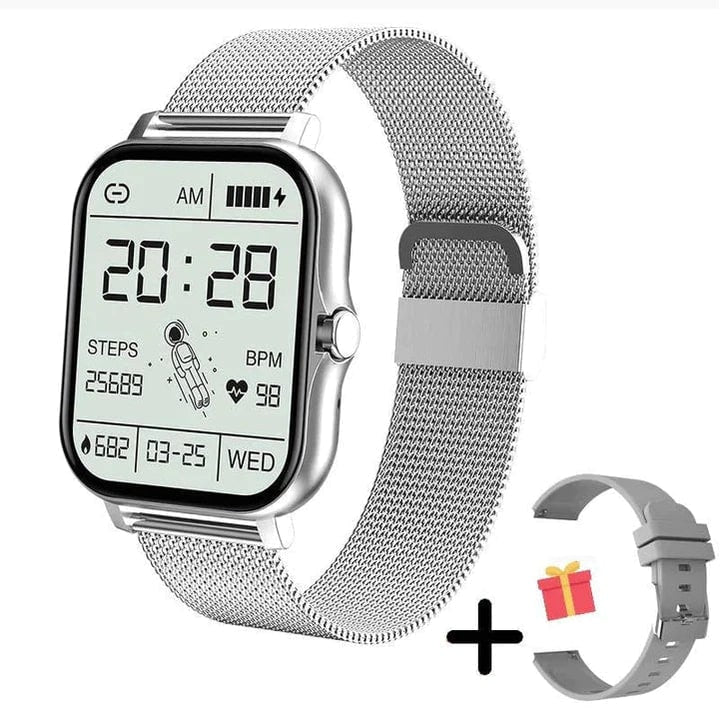 Women's Smartwatch with GPS Fitness Tracking Touch Screen Display and Mesh Metal Band - Image 5