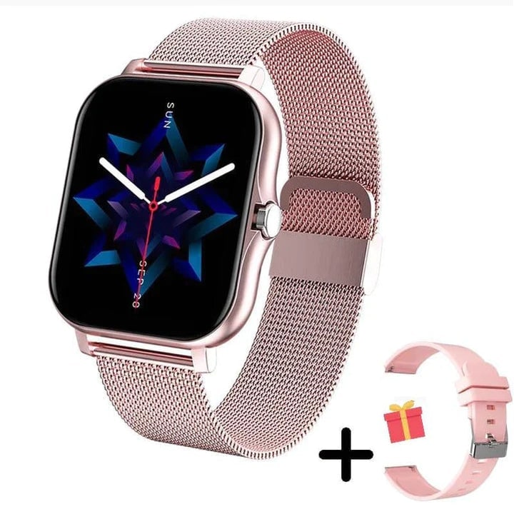 Women's Smartwatch with GPS Fitness Tracking Touch Screen Display and Mesh Metal Band - Image 6