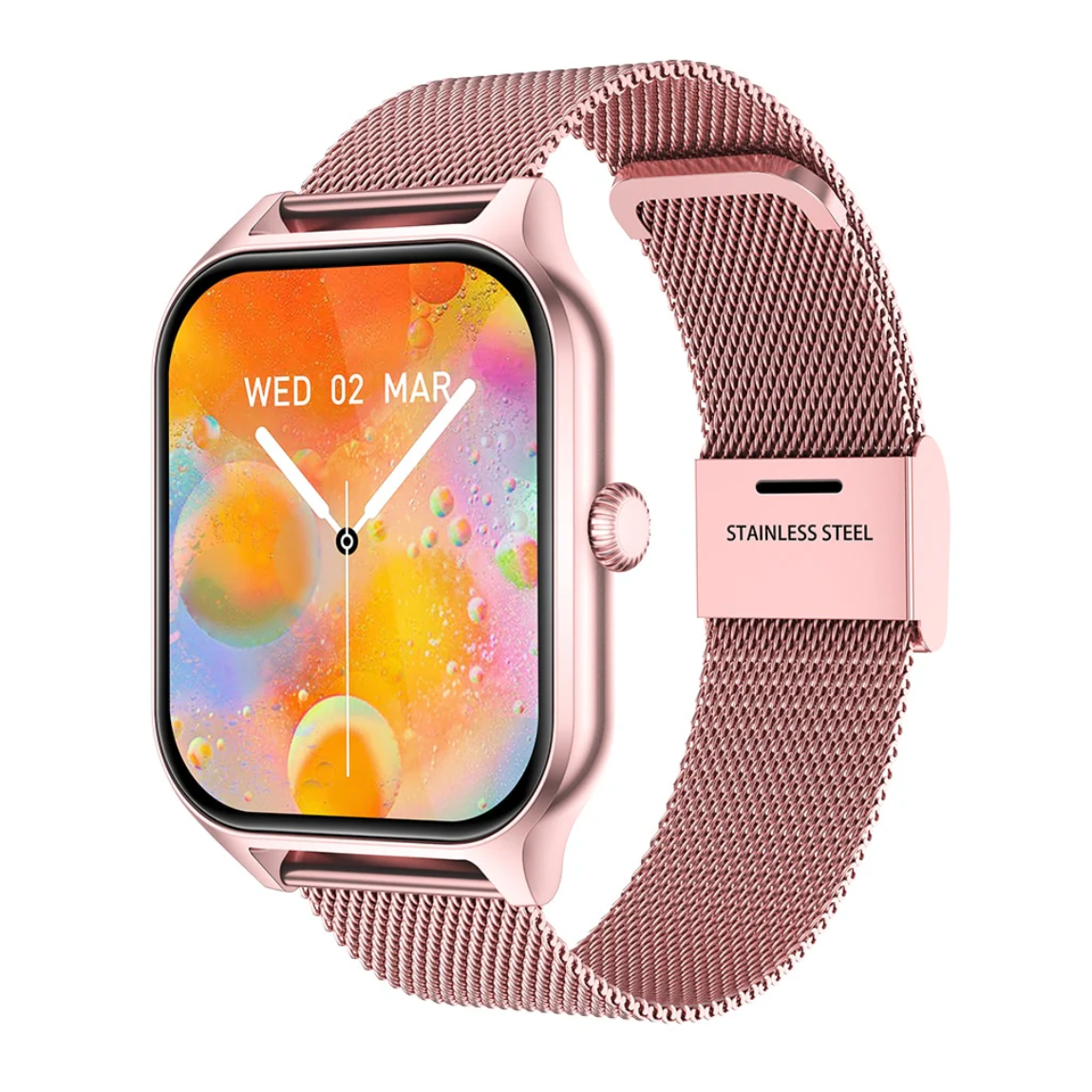 Women's Smartwatch with GPS Fitness Tracking Touch Screen Display and Mesh Metal Band - Image 8