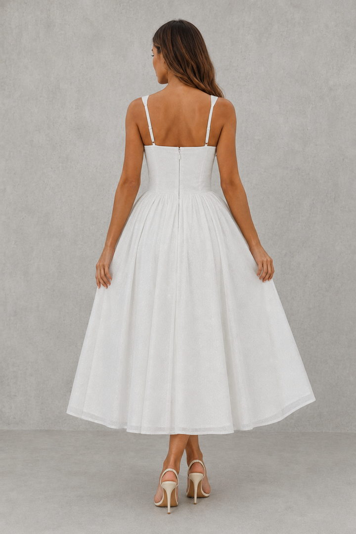 Women's Wedding Guest Sparkle Midi Dress