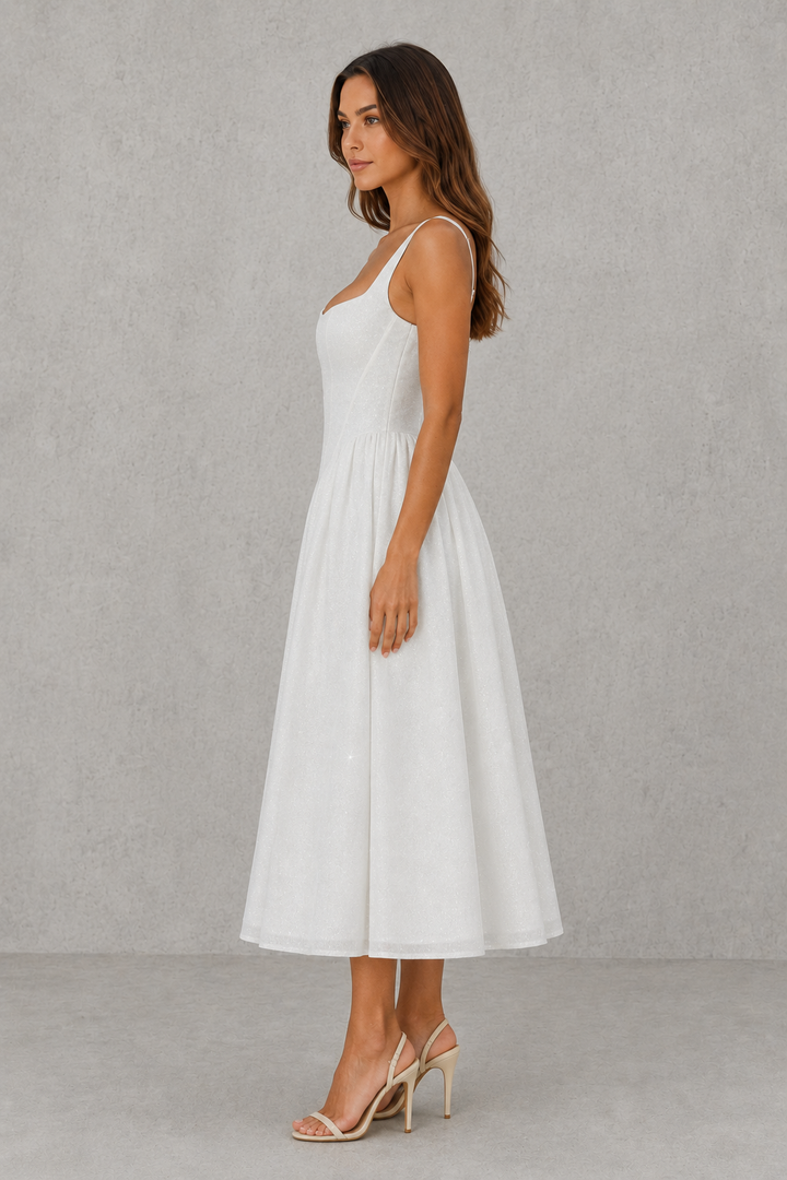 Women's Wedding Guest Sparkle Midi Dress