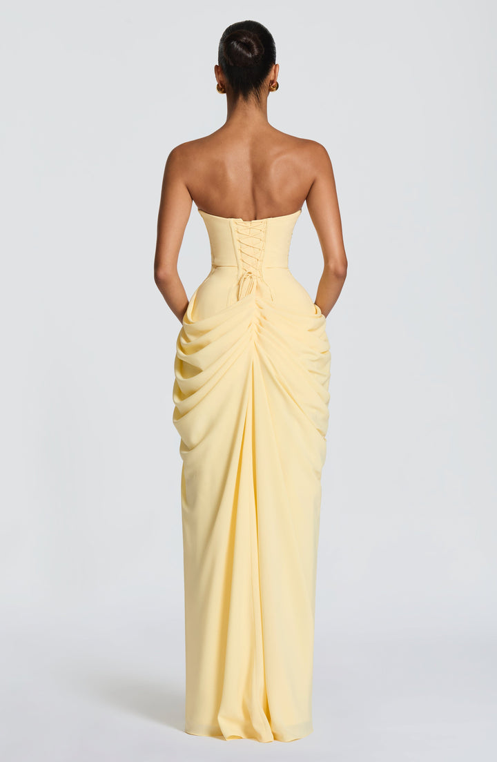 Women's Strapless Split Maxi Dress