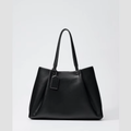 Women's Tote Bag for Work with Contrast Stitching and Structured Shoulder Straps - Image 1