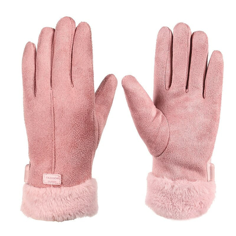 Women's USB Heated Gloves with Faux Fur Trim Touchscreen Fingertips and Fast Warm-Up - Image 5