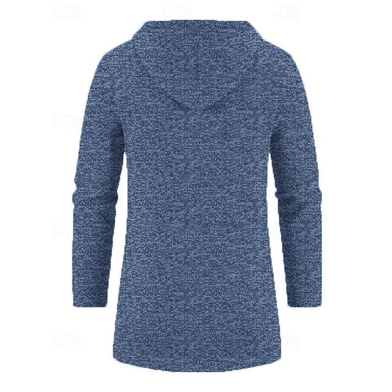 Cappotto lungo con cappuccio da uomo