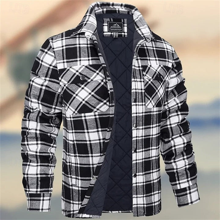 Men's Insulated Plaid Shirt Jacket