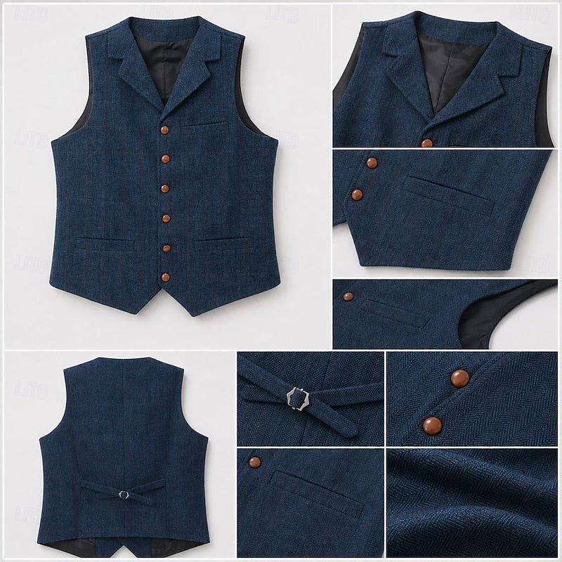 Men's Herringbone Waistcoat