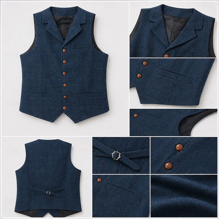 Men's Herringbone Waistcoat