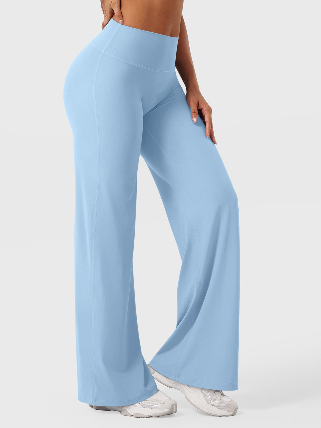 Wide Women's Summer Trousers with Flared Legs
