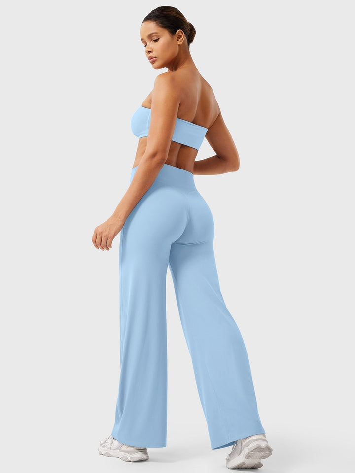 Wide Women's Summer Trousers with Flared Legs