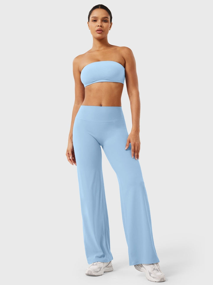 Wide Women's Summer Trousers with Flared Legs