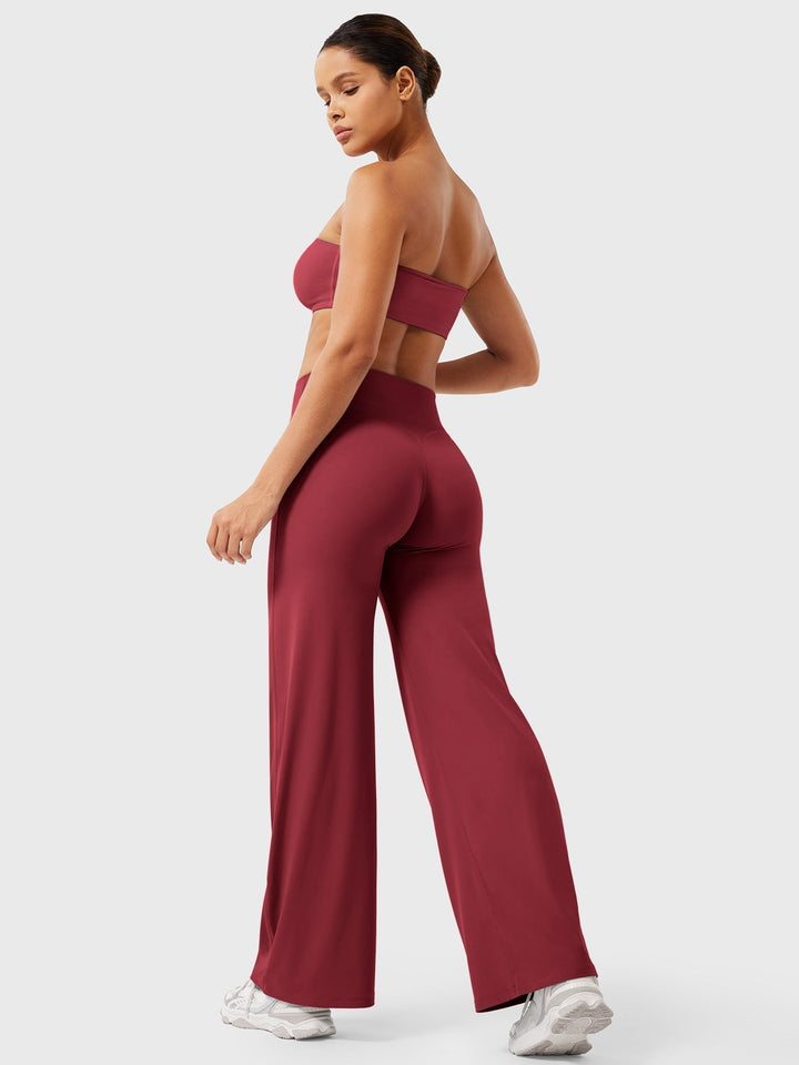 Wide Women's Summer Trousers with Flared Legs