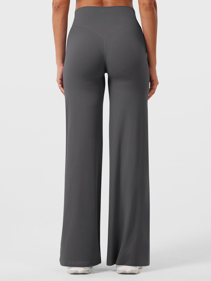 Wide Women's Summer Trousers with Flared Legs