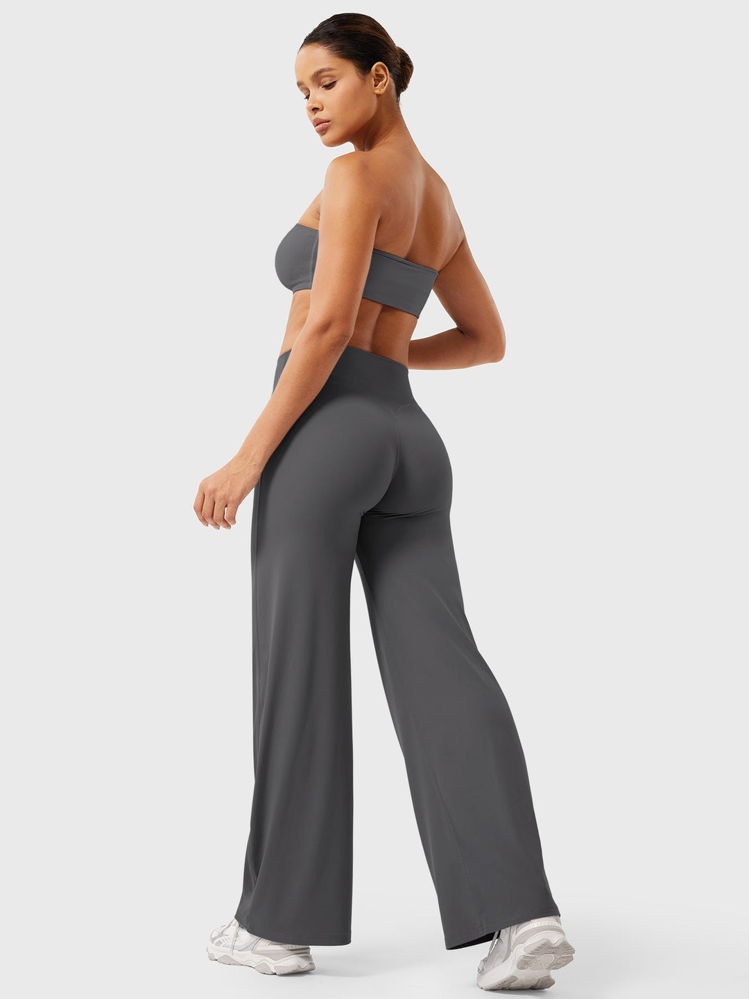 Wide Women's Summer Trousers with Flared Legs