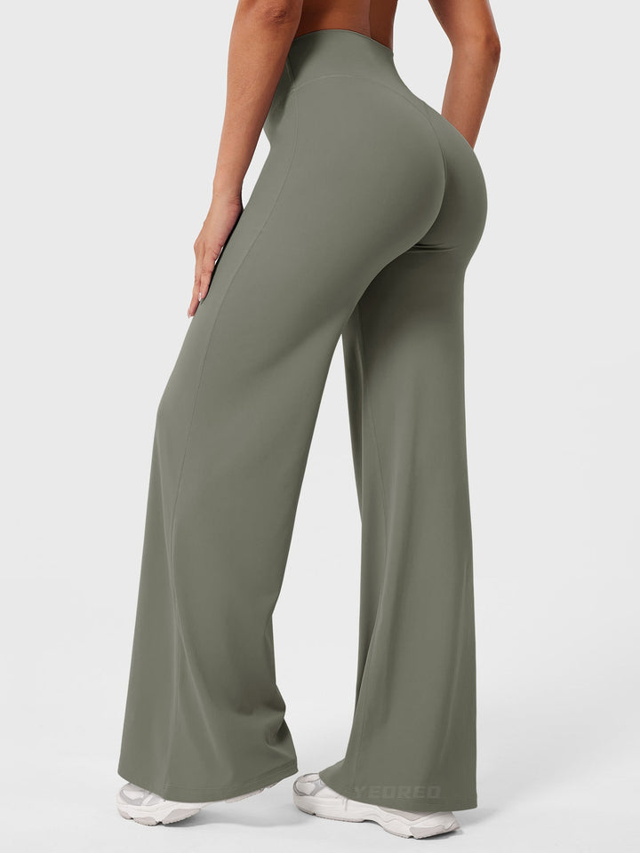Wide Women's Summer Trousers with Flared Legs