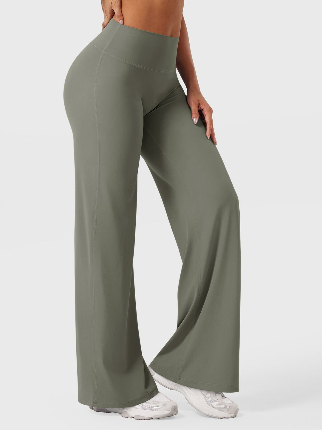 Wide Women's Summer Trousers with Flared Legs