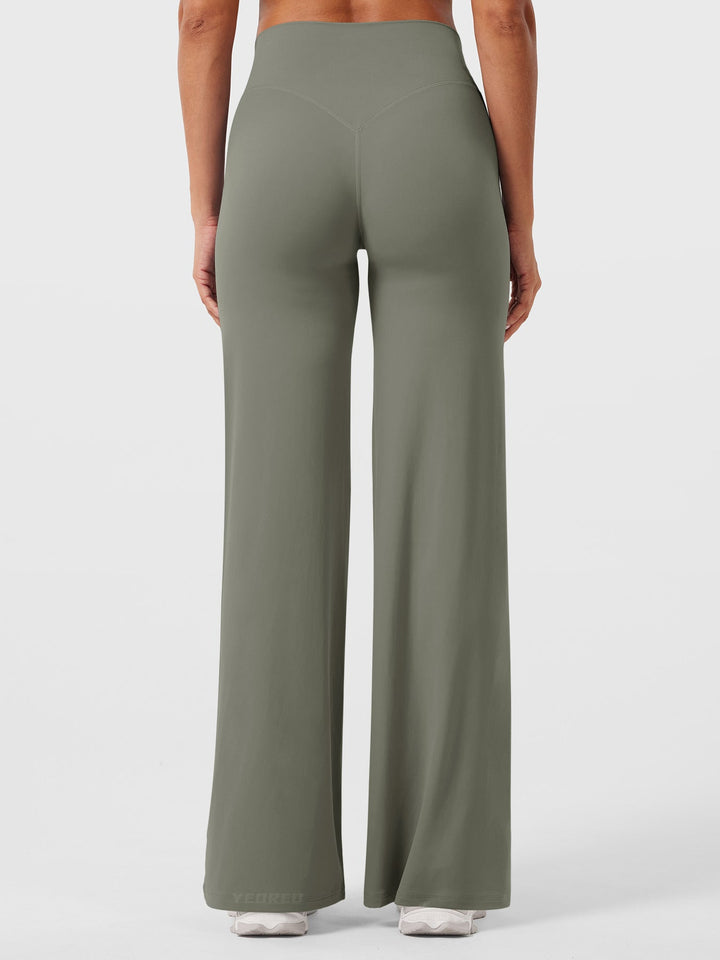 Wide Women's Summer Trousers with Flared Legs