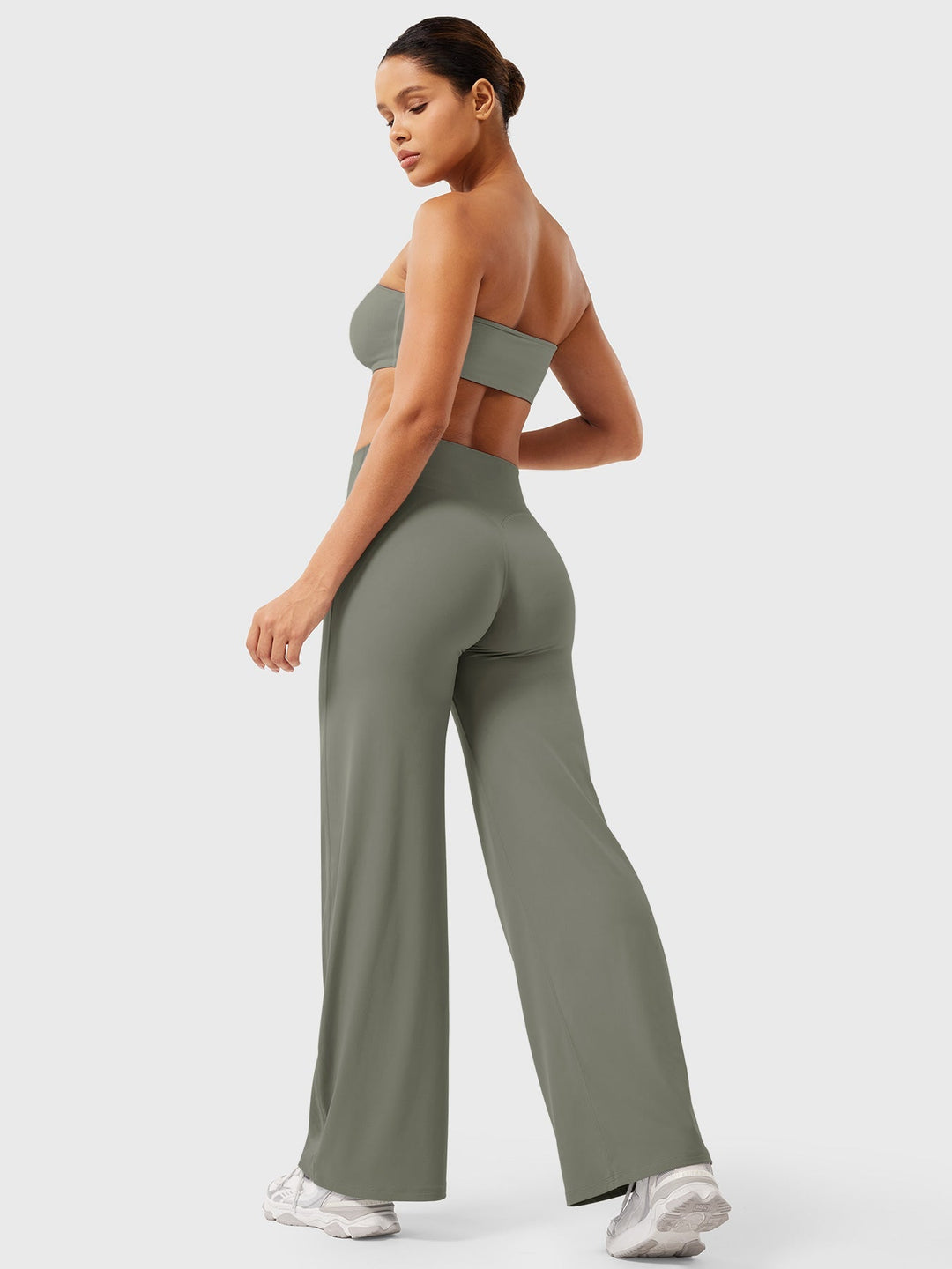 Wide Women's Summer Trousers with Flared Legs