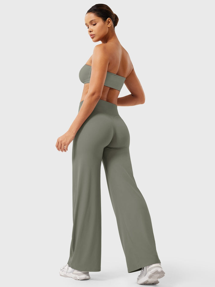 Wide Women's Summer Trousers with Flared Legs