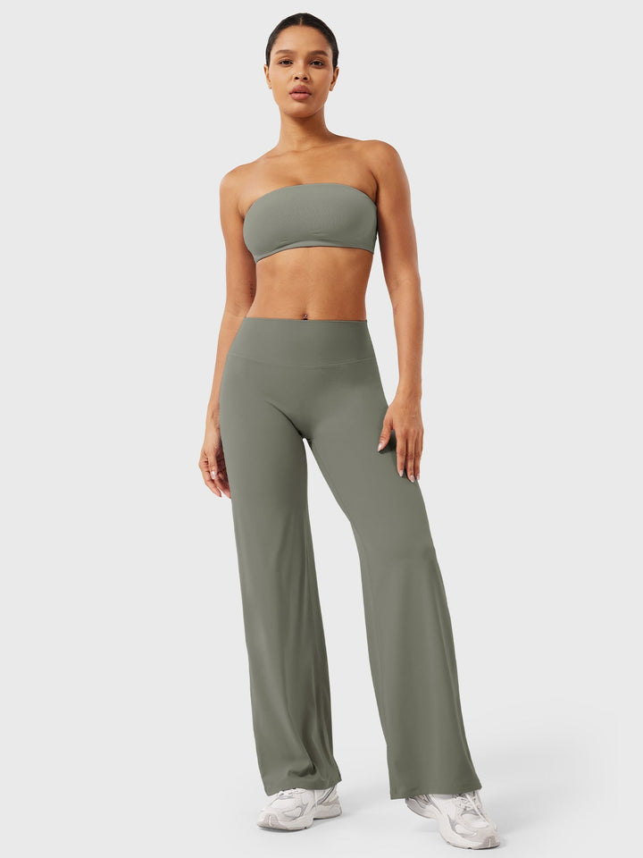 Wide Women's Summer Trousers with Flared Legs