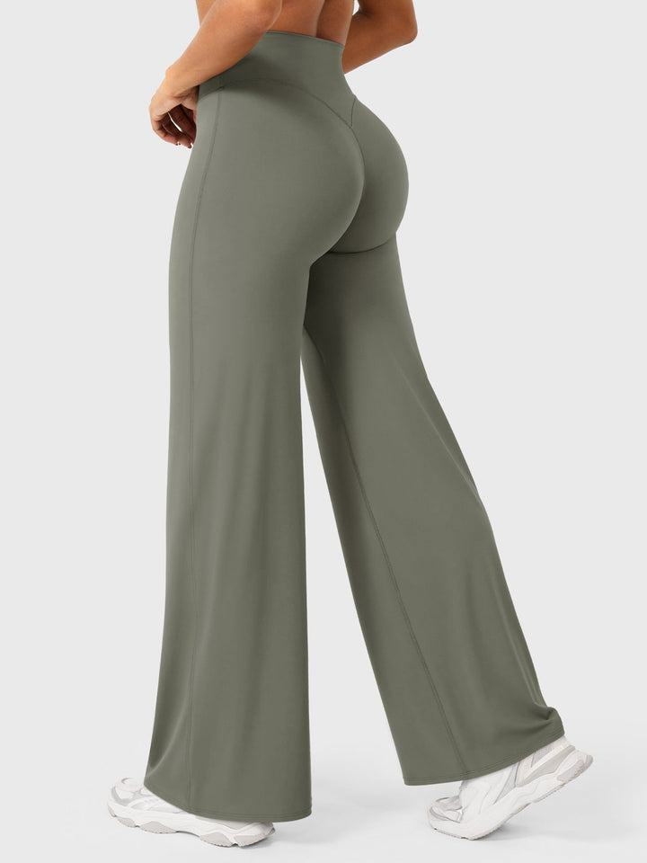 Wide Women's Summer Trousers with Flared Legs