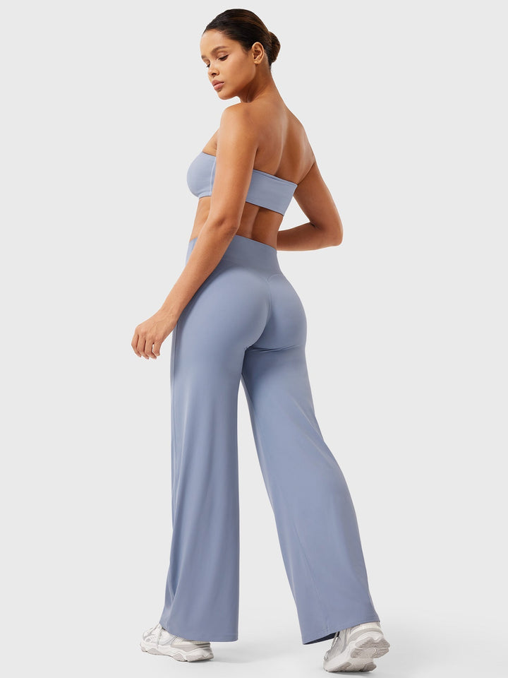 Wide Women's Summer Trousers with Flared Legs