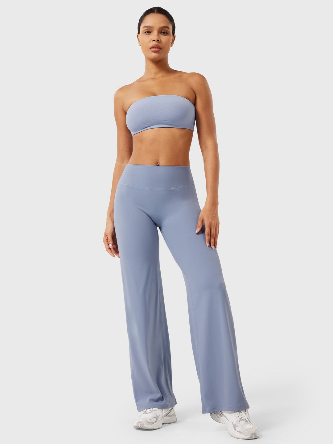 Wide Women's Summer Trousers with Flared Legs
