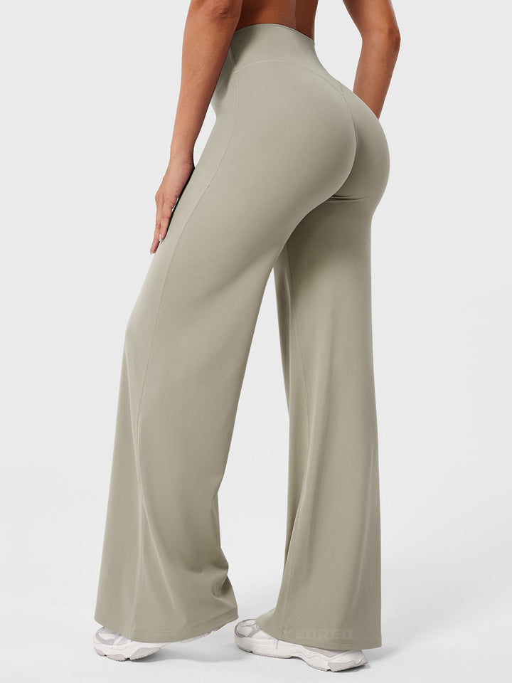 Wide Women's Summer Trousers with Flared Legs