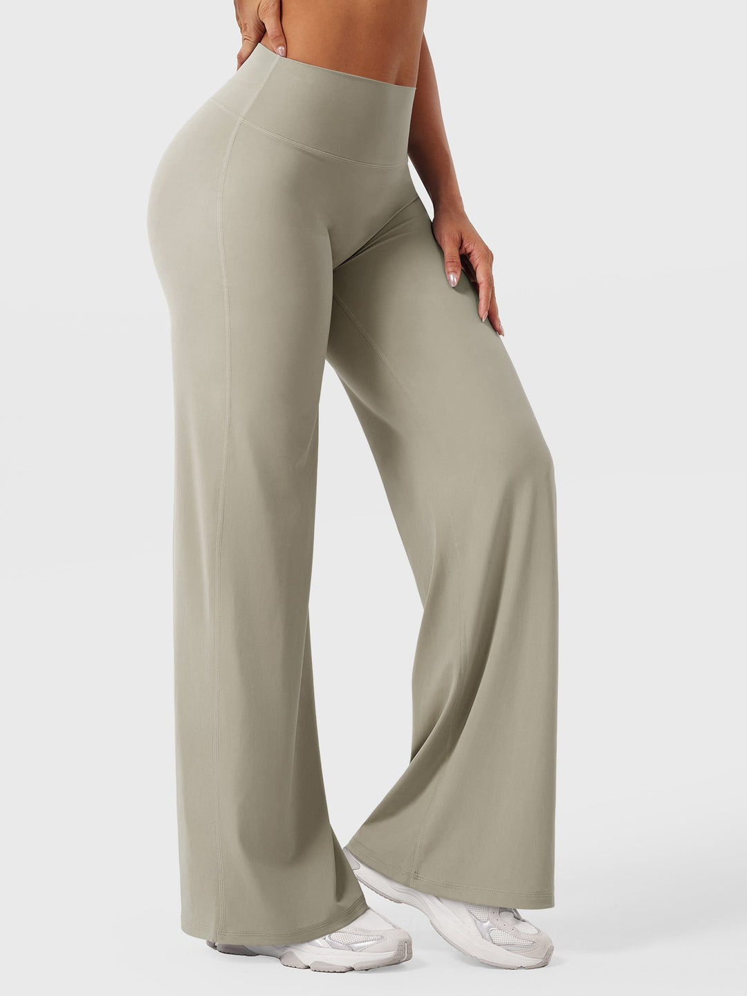Wide Women's Summer Trousers with Flared Legs