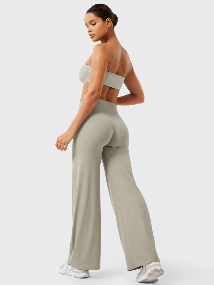 Wide Women's Summer Trousers with Flared Legs