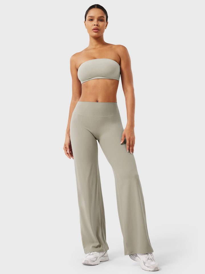 Wide Women's Summer Trousers with Flared Legs