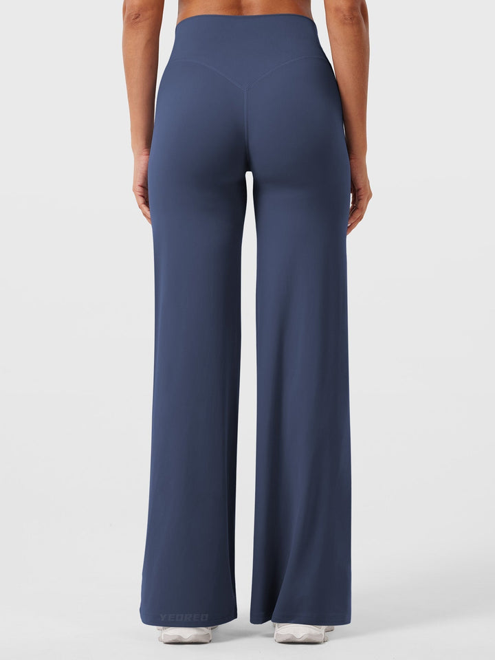 Wide Women's Summer Trousers with Flared Legs