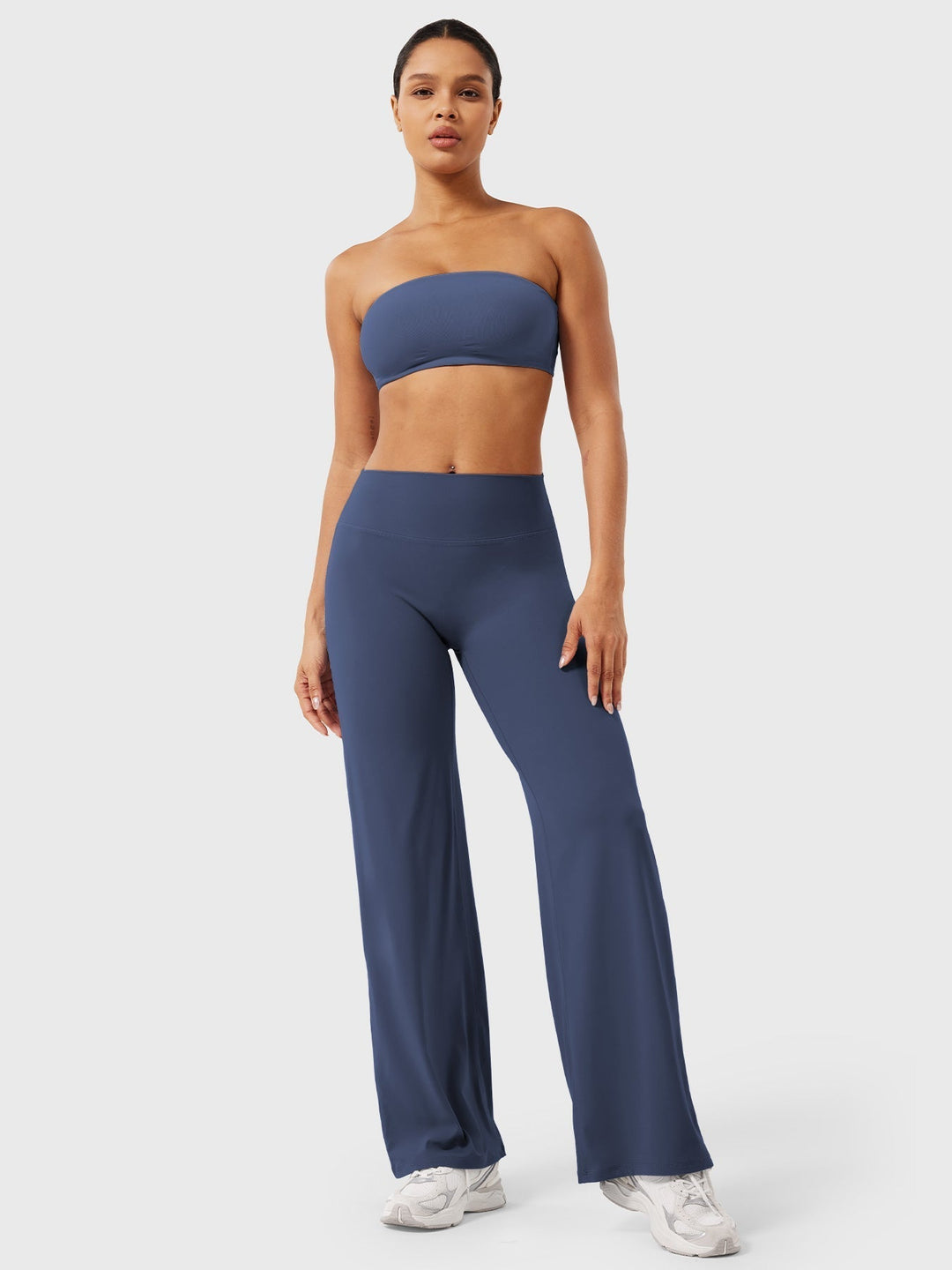 Wide Women's Summer Trousers with Flared Legs