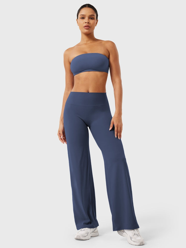 Wide Women's Summer Trousers with Flared Legs