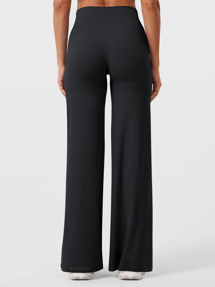 Wide Women's Summer Trousers with Flared Legs