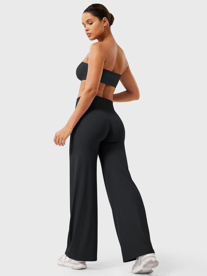 Wide Women's Summer Trousers with Flared Legs