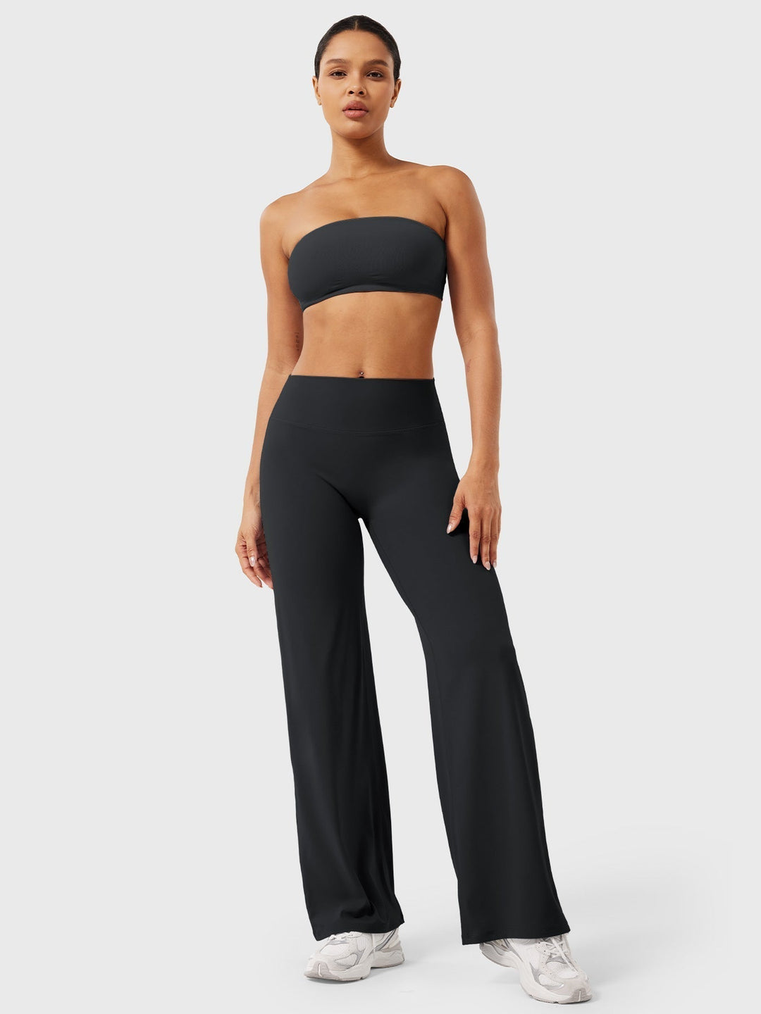 Wide Women's Summer Trousers with Flared Legs