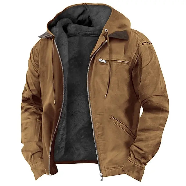 Men's Lined Hooded Winter Jacket