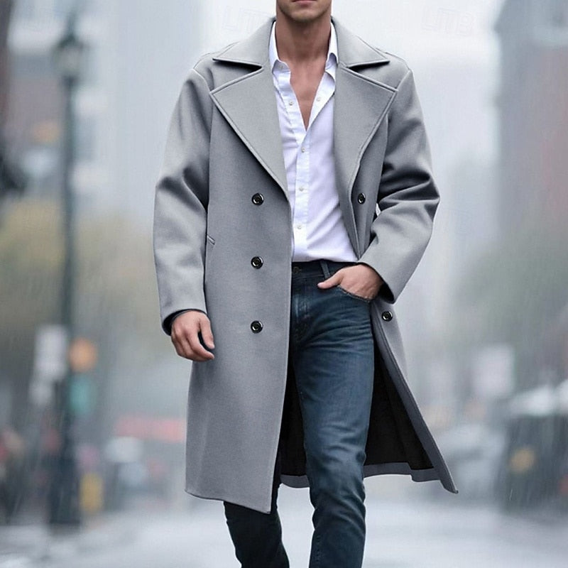 Men's Tailored Double Breasted Overcoat