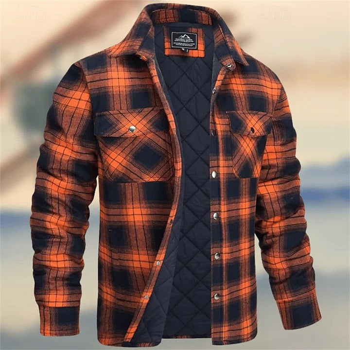 Men's Insulated Plaid Shirt Jacket