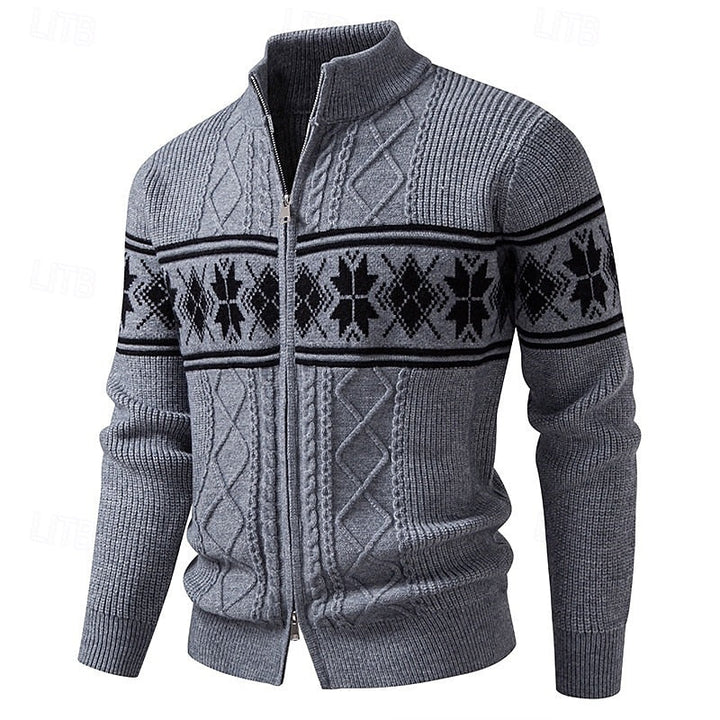 Men's Fair Isle Zip Cardigan