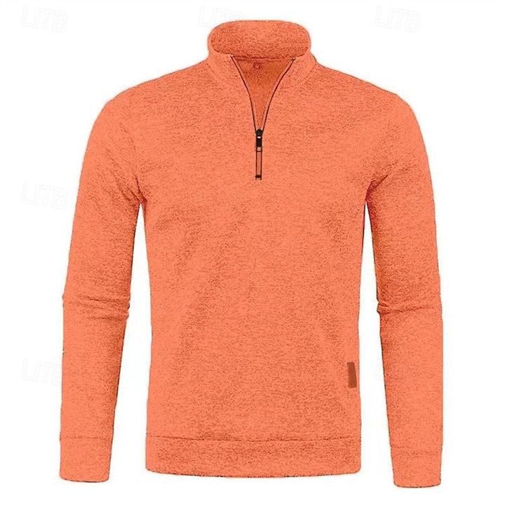 Men's Quarter Zip Textured Jumper