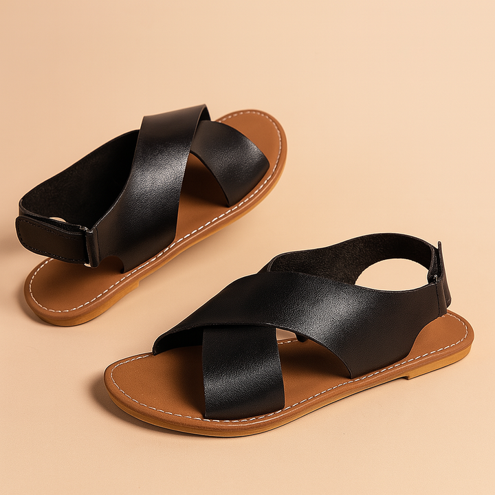Women's Flat Cross Strap Sandals