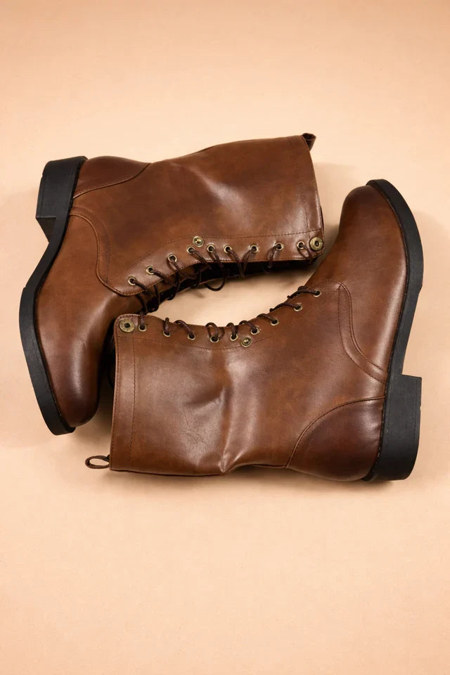 Women's Foldable Lace-Up Boots
